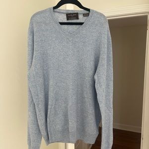 Brown Black 1826 XL 100% Cashmere V-Neck sweater